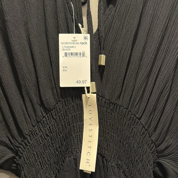 Elegant Black flowing maxi dress made of a lightweight gauze fabric - Picture 3 of 4